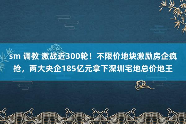 sm 调教 激战近300轮！不限价地块激励房企疯抢，两大央企185亿元拿下深圳宅地总价地王